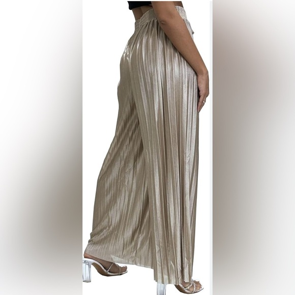 NWTO Find Me Plus Metallic Pleated Pants - Picture 1 of 4